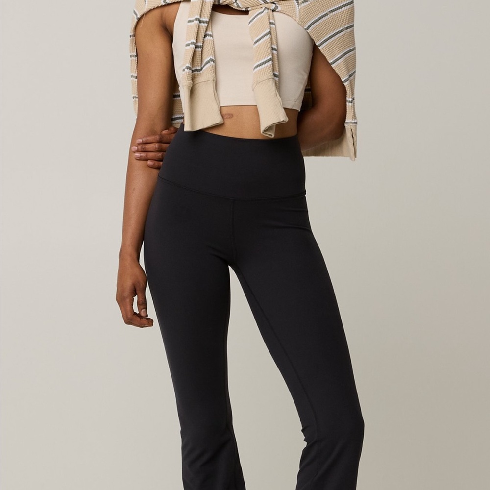 Aerie Offline Hugger Black Cinch Pant